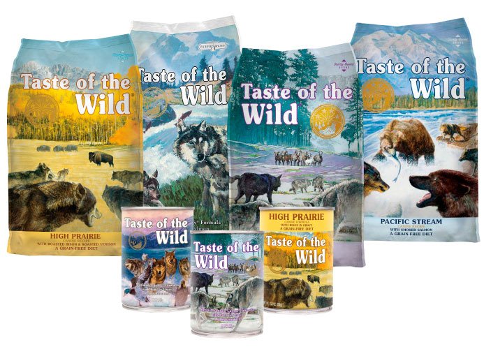 Bolsas de Taste of the Wild Sierra Mountain, Pacific Stream y High Prairie para perros en Cat-oh Perú