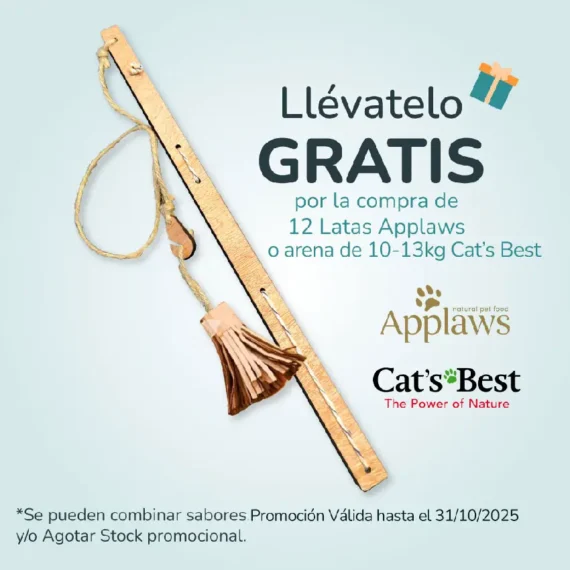 juguete de regalo con la compra de applaws y cat's best