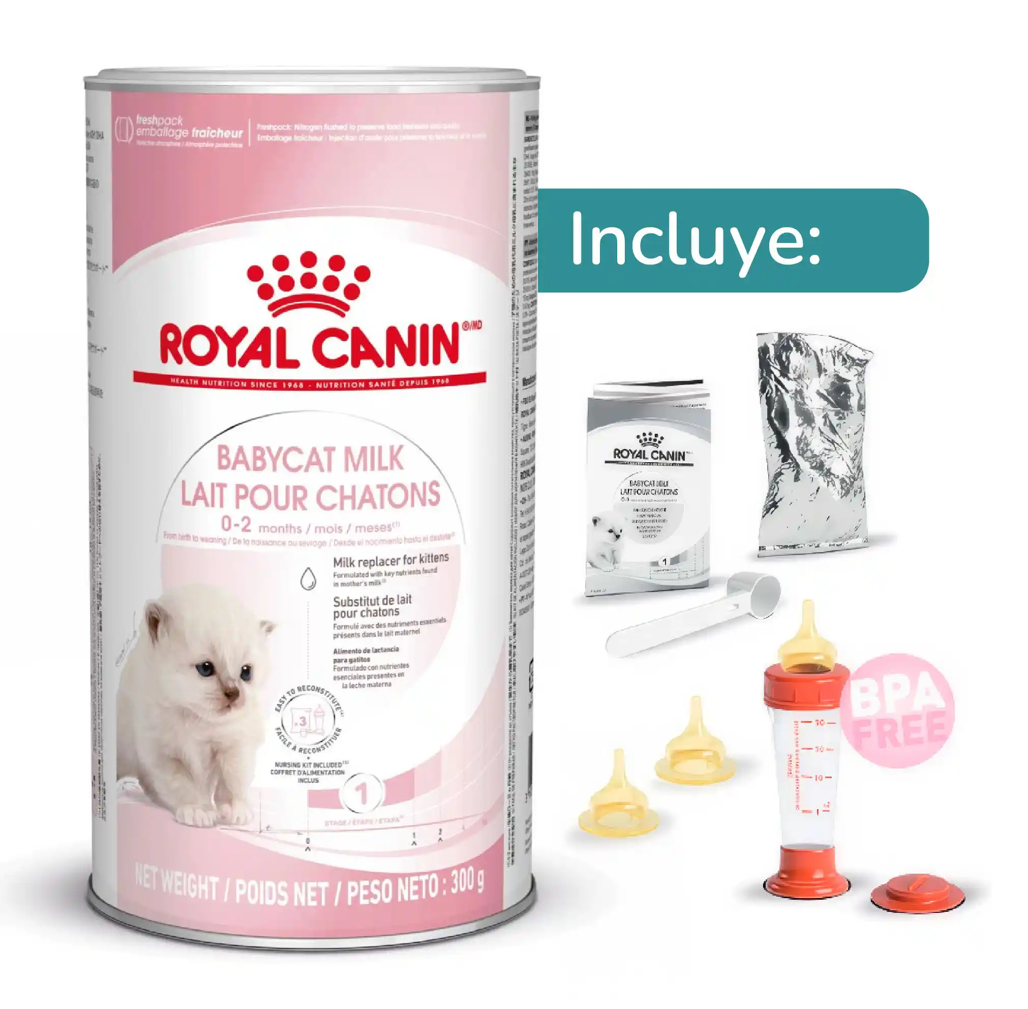 Leche Para Gatos Royal Canin Babycat Milk 300g - Cat-oh pet shop