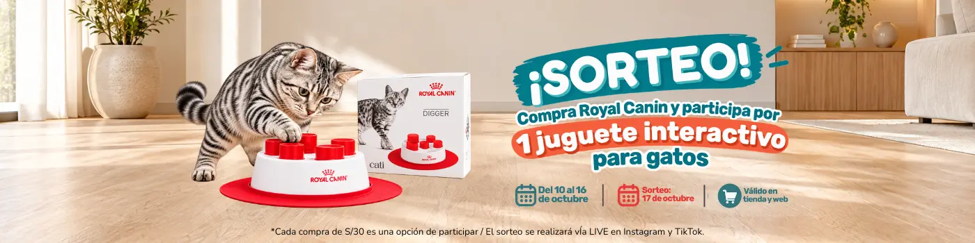 Sorteo de royal canin por cada s/30 de consumo
